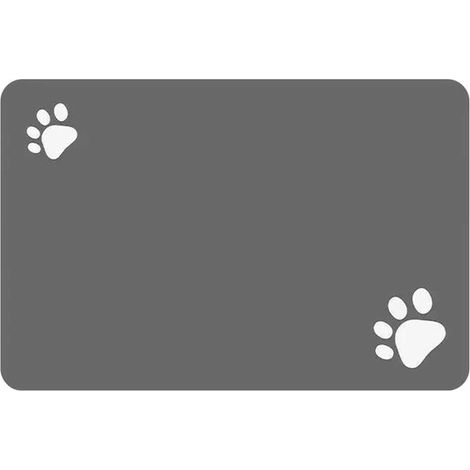Alfombrilla para comederos de mascotas, Alfombrilla de silicona de secado rápido para mascotas, 60x40cm, Ideal para colocar comederos, Azul (1/5)