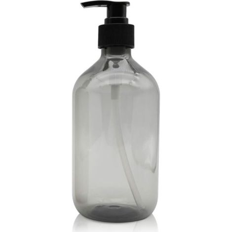 500ml distributeurs de savon (gris), flacon pompe à pression en plastique vide, rechargeable, pour huiles essentielles, lotions, shampoings et aprèsshampoings (1/5)