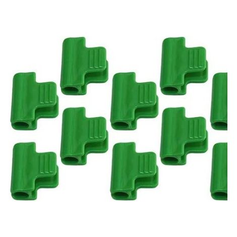 Horticultural greenhouse/greenhouse, film clamp for curved tube, for pressing and securing film clips and green fixing clips (1/5)