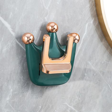 Wandmontierter Haartrocknerhalter – Wandorganizer für Schlafzimmer und Badezimmer – Multifunktionaler Haartrocknerhalter (Smaragdgrün) (1/5)