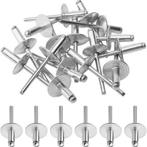 120 Pièces Rivets Aveugles en Aluminium, 4,8x16 mm Rivets Pop Argentés (1/5)
