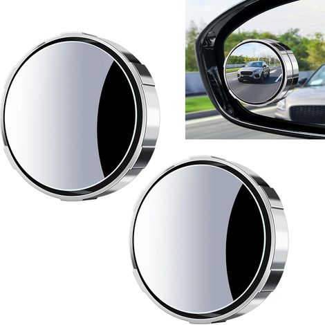 Angle Réglable Blind Spot Mirror - lot de 2, Argent, Miroir D'angle Mort de Voiture, Convient Pour les Voitures, Camionnettes, suv, etc, Créant un Environnement de Conduite Plus sûr
