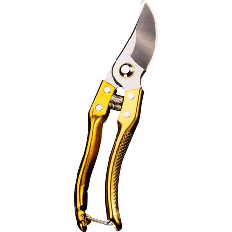 SK5 20cm Gold Gartenschere, Schneidewerkzeug für Obstbäume, ergonomischer, rutschfester Astschneider, robuste Gartenschere für Schneidearbeiten und Landschaftsgestaltung