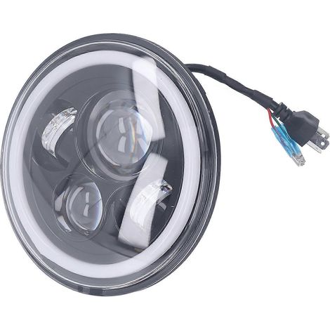 Phare avant LED de moto de 7 pouces, étanche, éclairage puissant, 150 à 300 W, surface miroir en polycarbonate, phare avant pour moto
