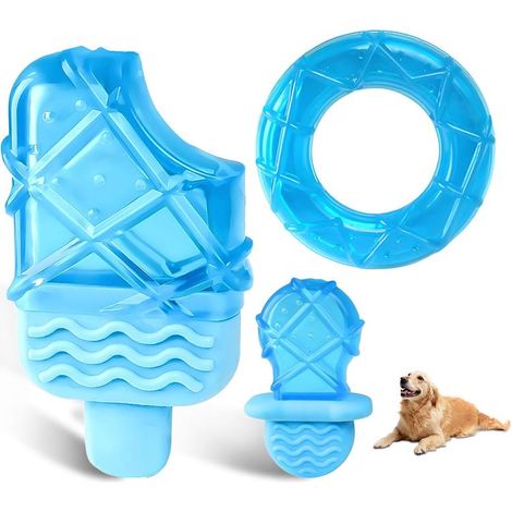 Lot 3 jouets chiot mâcher TPR, rafraîchissant dentition (1/5)
