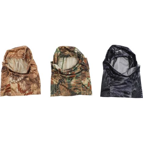 3PCS Cagoule de Protection Respirante pour Sports Extérieurs - Anti-Vent et Anti-UV (1/5)