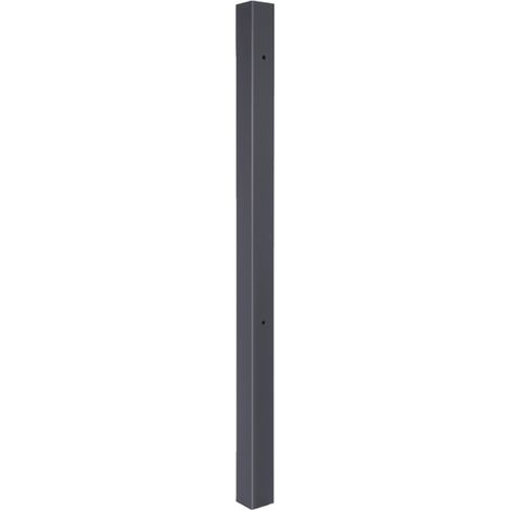 ALBERTS Klobenpfosten Doppelt. Chaussee, Circle, Alu, matt schw.Kst.b.z.Einbet.89x89/1600mm (1/3)