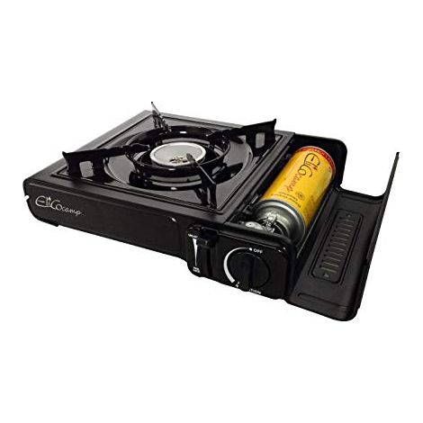 Elico Cocina Gas Turística con Maletín, Compacta, Portátil, Ideal para Campamento, Senderismo y Actividades al Aire Libre, Diseño Práctico.
