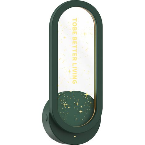 Purificador de aire de iones negativos pequeño, luz de estrellas que respira, ayuda para dormir, purificación del aire, desodorante, adecuado para habitaciones de hasta 20 m², verde, paquete de 2 (1/2)