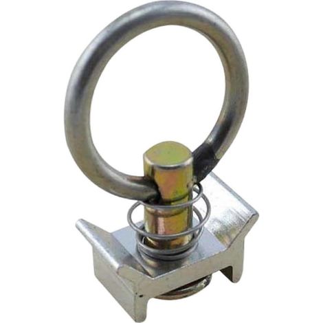 Rail d'arrimage robuste en aluminium pour remorques et camions, fixation en L, finition argentée
