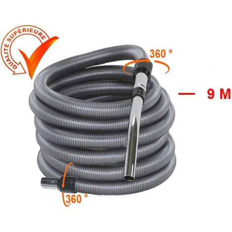 Atepac – Flexible aspiration centralisée 32mm – Longueur 9m – Compatible prises standard – Utilisation facile et efficace