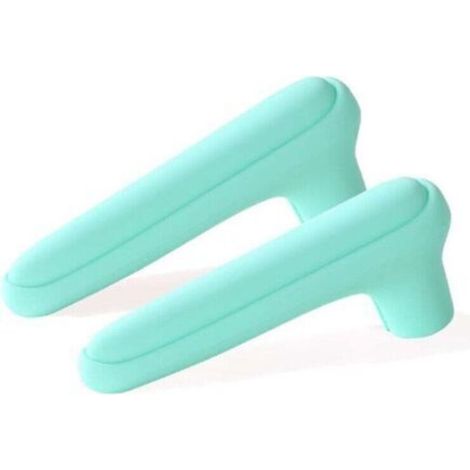 Lot de 2 poignées de porte en silicone pour protéger les poignées de porte et de fenêtre - Anti-collision - Vert