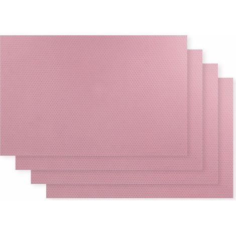 Tapis de réfrigérateur multifonction facile à nettoyer, étanche, anti-moisissure, tapis de table, tapis d'armoire de cuisine, 2 pièces (rose) (1/5)