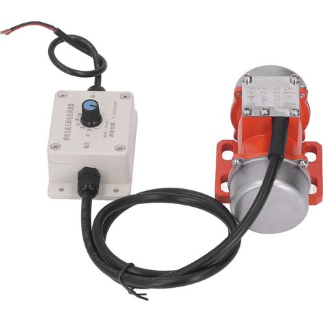 Moteur vibrant électrique sans balais 30W 4000RPM DC12V 2.8A, force excitatrice réglable, avec contrôleur de vitesse, vibration linéaire pour usage industriel. (1/5)