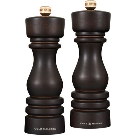Geschenkset 2 Salz- und Pfeffermühlen 18 cm Schokolade - London - Cole & Mason