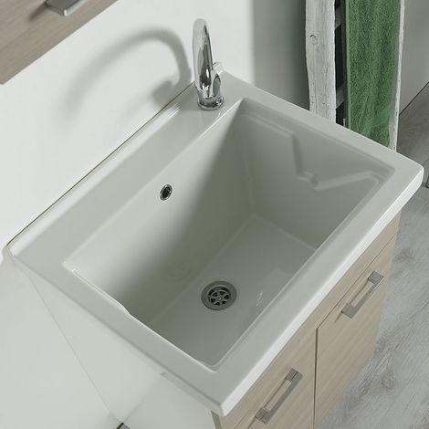Lavatoio in ceramica 60x50 Reno ideale per Top o Mobile (Solo Vasca) (1/5)