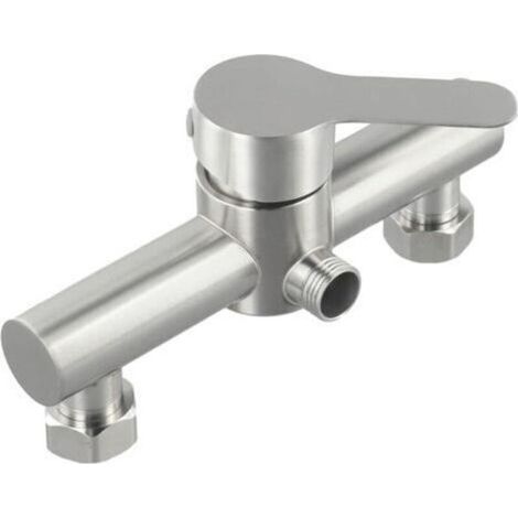 Thermostatische Duscharmatur, Duschhahn aus Edelstahl, Warm- und Kaltwassermischer, wandmontierte Metallgriffe (1/5)