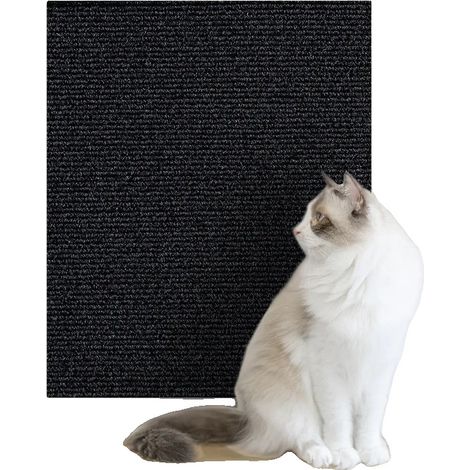 Tapis à gratter pour chat, design ajustable, protecteur de meubles, noir, 30X100CM (1/2)