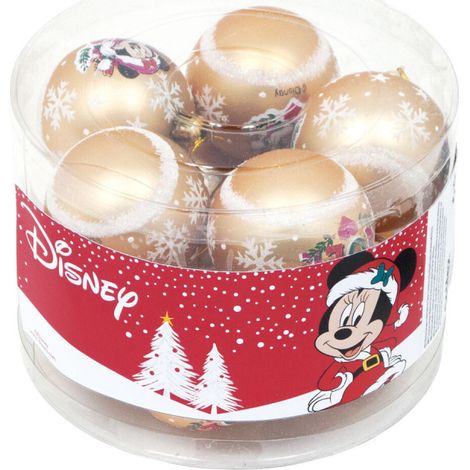 Lot de 10 Boules de Noël - Disney Minnie - Or / Dorée - 6 cm (1/3)
