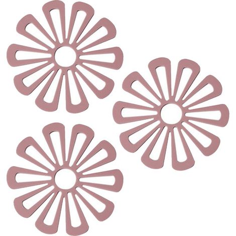 Dessous de verre en silicone antidérapants pour table et comptoir de cuisine, résistants à la chaleur jusqu'à 227 °C (rouge). (1/5)