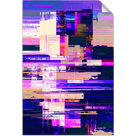 Selbstklebendes Poster – Wandsticker Violette Abstraktion 60x90 cm