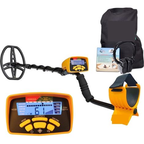 Détecteur de métaux pour adultes MD-6450 Détecteur de métaux souterrain Or Affichage numérique Lumière de secours LCD Digger Treasure Hunter Étanche professionnelle améliorée de plus grande p ( Color (1/5)