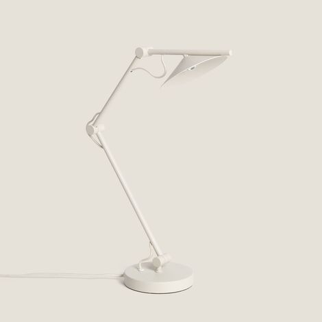 Lámpara de Mesa LED 8W Metal Evian Blanco Roto (1/4)