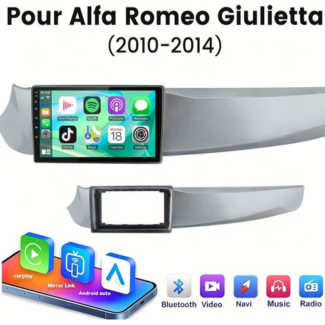 9 pouces Carplay 4 cœurs Autoradio pour Alfa Romeo Giulietta(2010-2014)64GJUNSUN (1/5)