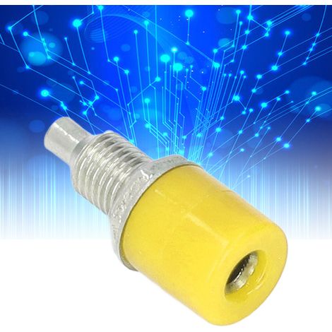 Prise banane 4 mm, bornier M6 en cuivre pur, bornier de mise à la terre 4 mm, prise de panneau jaune. (1/5)