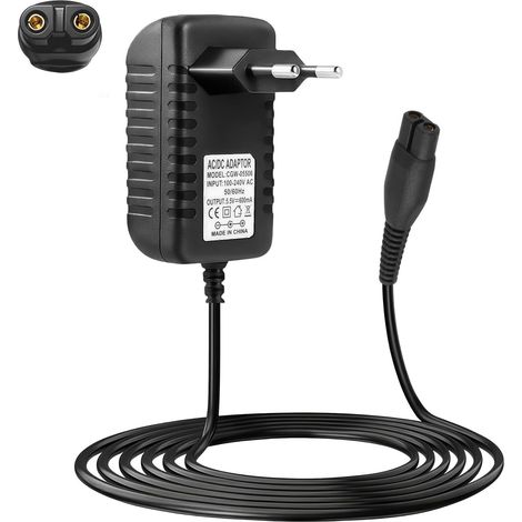 Chargeur pour Karcher Lave Vitre 5,5V 600 mA, Cable Alimentation Nettoyeur Vitre Compatible avec Kärcher WV2 WV1 WV50 WV60 WV70 WV75, Câble d'alimentation pour Laveur de Vitre 1,5 m