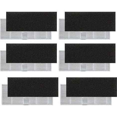 Filtres Hepa de Rechange pour Aspirateur Robot Proscenic 850T Lot de 12 (1/2)