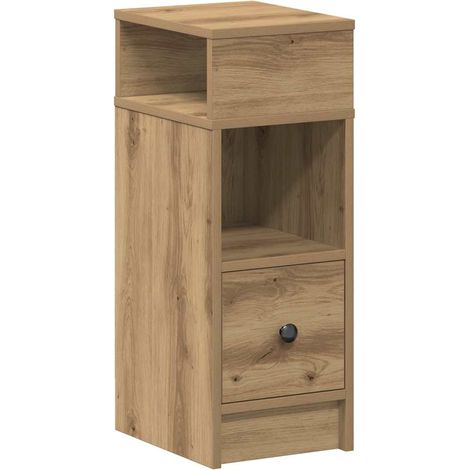 Maison Exclusive - Comodino con Cassetto Rovere Artigianale 25x31x66 cm
