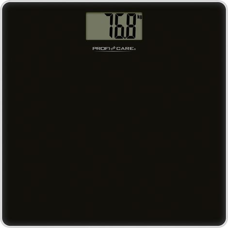 Pèse-personne électronique avec écran LCD, Plage de mesure de 5 à 180 kg, PC-PW3122, Noir (1/5)