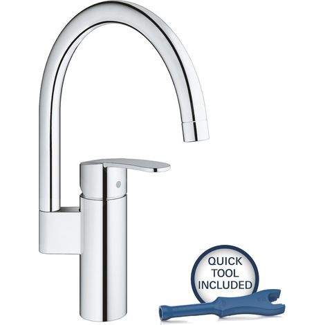 Mitigeur d'évier tube pivotant WAVE COSMOPOLITAN monocommande - GROHE - 32449-001 (1/5)