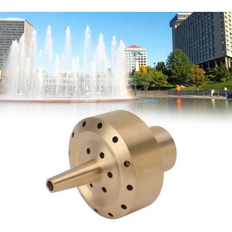Buse de colonne florale entièrement en cuivre, buse de diffusion multi-orifices pour fontaine de bassin de rocaille artificielle, buse paysagère G1/2" (1/5)