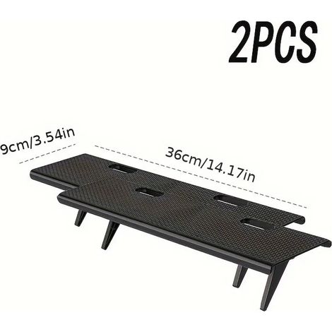 (L-2PCS) Étagère supérieure réglable pour écran TV, moniteur d'ordinateur, support de rangement pour écran de bureau, boîtier multimédia, étagère pour routeur, organisateur de maison (1/5)