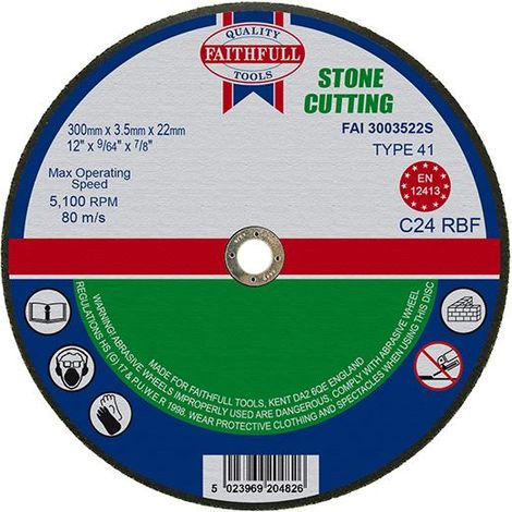 Stone Cut Off Disc 300 x 3.5 x 22.23mm FAI3003522S