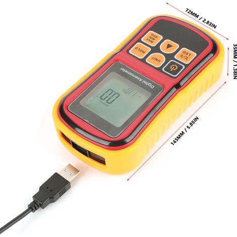 Anémomètre numérique portable LCD GM8901 - Instrument de mesure de la vitesse du vent et de la température (1/5)