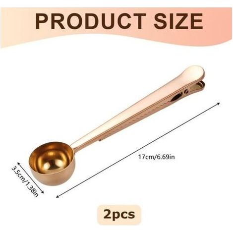 Comprend 2 cuillères doseuses à café et une pince de fermeture pour sachet de café afin de conserver la fraîcheur du café chaque cuillère contient 15 ml. (1/3)