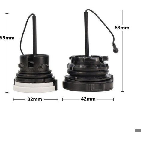 2 Bouchons STIHL Trononneuse Bouchon d'Essence et d'Huile - Pièces Détachées pour Modèles MS170/MS180 (1/4)