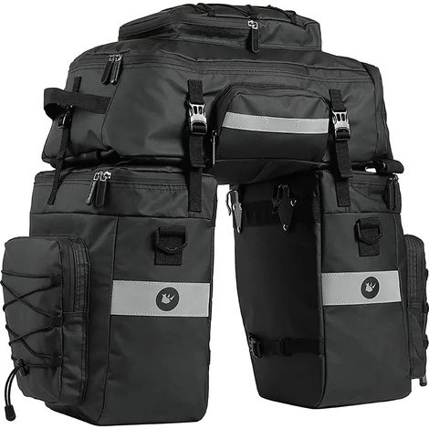 Bolsa portabicicletas, capacidad de 65 litros, diseño impermeable, color negro. (1/2)