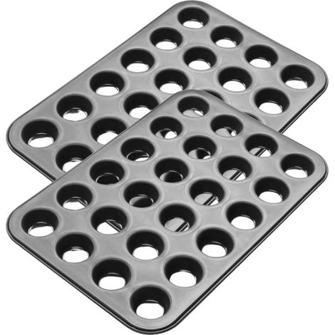 Ensemble de 2 Moules à muffins de 24 empreintes 38 x 16 cm Zenker Black Metallic (1/5)