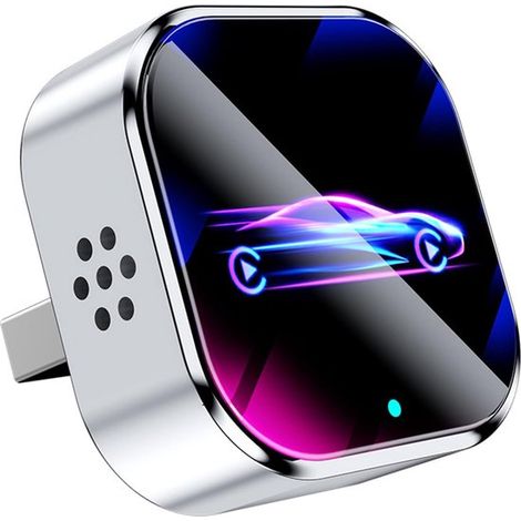Adaptador inalámbrico CarPlay 2026, con cable a inalámbrico, diseño mini-USB para coches con Apple CarPlay con cable, Plug & Play, conexión estable para iPhone. (1/5)