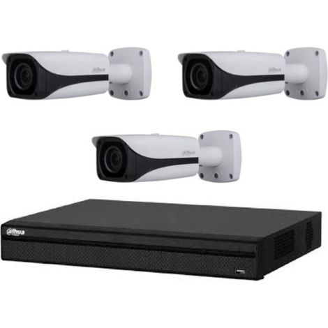 Dahua – Kit de vidéosurveillance 16CH avec 3 caméras IR 1080p – Vision nocturne jusqu'à 100m – Enregistreur HCVR8208A-S3 – Installation intérieure/extérieure - DH-HAC-HFW3231EZT (1/2)