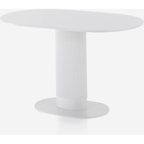 Tavolo da pranzo moderno con top in MDF Yukon - Bianco