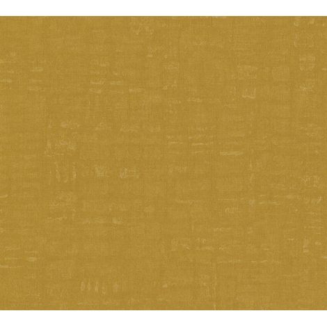 Carta da parati a tinta unita Profhome 387455 Carta da parati TNT goffrata a caldo leggermente strutturata In tinta unità opaca giallo giallo-ocra 5,33 m2
