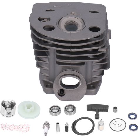 Kit cylindre en aluminium 46 mm, piston, bougie, roulement et joint compatibles avec tronçonneuses Husqvarna 55 et 51 (1/5)