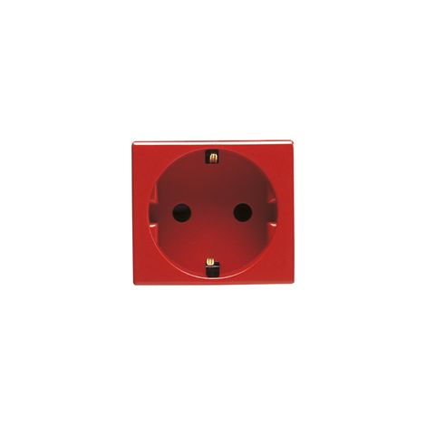 Presa standard tedesco 2P+T.16A. rossa
