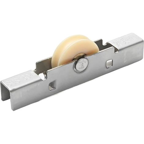 Poulie pour porte coulissante en verre avec cadre acier inoxydable et (1/5)