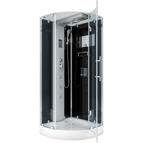 AcquaVapore D37-23R0-EC Dusche Duschtempel Komplett Duschkabine 100x100 MIT 2K Scheiben Versiegelung (1/5)